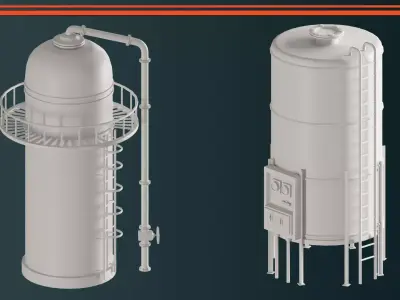 Industrial Tanks VOL 02 Free 3D model