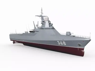  Project 22160 VC 3d model - animated 3D model