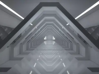Sci Fi Tunnel 3D model 58
