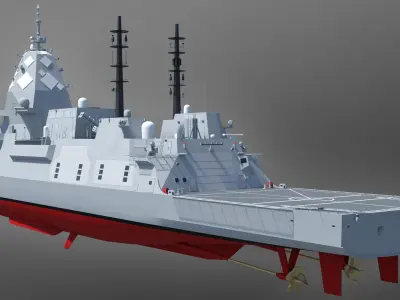 Hunter Class Frigate (SEA 5000) 3D model