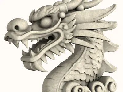 Dragon Head 3D model 5