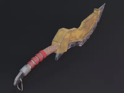 Knife Game Ready Low - Poly 3d Model Low-poly 3D model