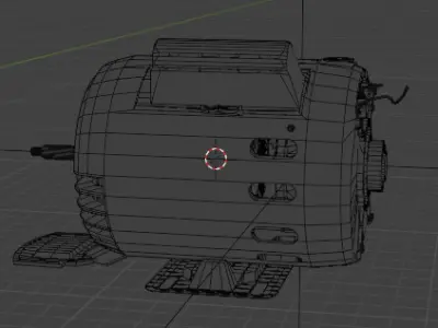 Electric Motor Low-poly 3D model buy