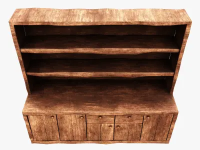 Medieval Cabinet  Low-poly 3D model