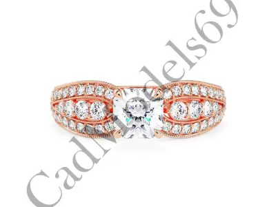 Engagement Ring50 3DM Model with 28 IMAGES and 7 VIDEOS 3D print model