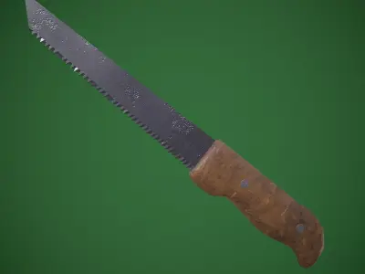 Hand saw   Free low-poly 3D model