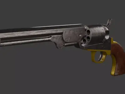Colt 1851 Navy Free low-poly 3D model purchase