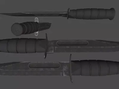 knife 6 Low-poly 3D model