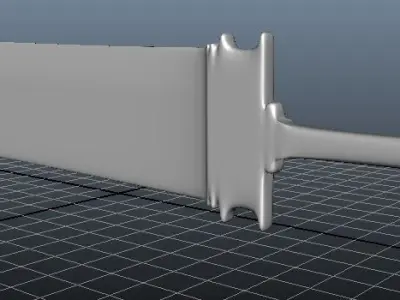 Buster Sword Low-poly 3D model