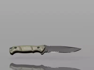 High Quality Tactical Survival Knife  Low-poly 3D model