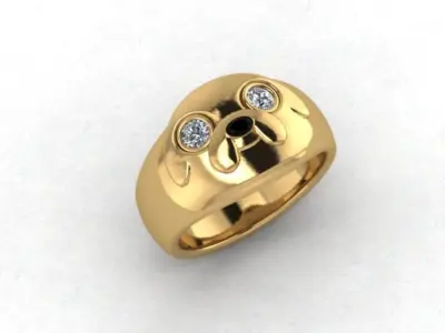 Jake the Dog engagement ring  3D print model