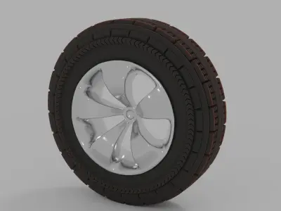 Tyre 3d Low-poly 3D model