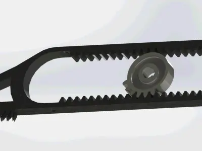  Reciprocate Gear with saw blade Free 3D model