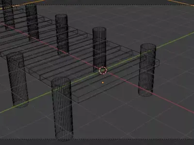 Low Poly Wooden Pier Low-poly 3D model