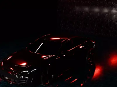odern Luxury Electric Sports Sedan - Concept Car 3D Model 3D model