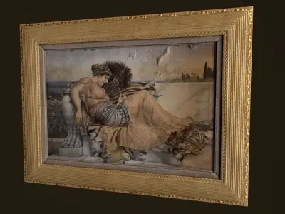 Victorian Framed Painting Low-poly 3D model