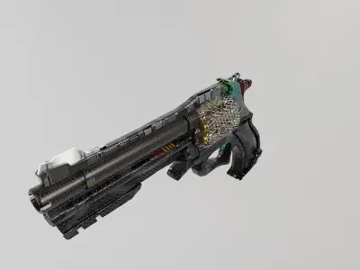 Unusual souvenir revolver 3D model