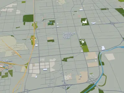Handan Hebei China 30km Free low-poly 3D model