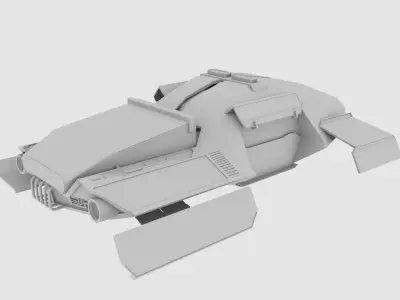 Flying Car Sci-fi 3D model