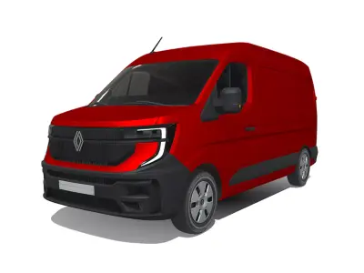 Renault Master 2024 High-Quality Commercial Van 3D model