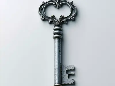 Antique Ornate Key 3D Model Low-poly 3D model