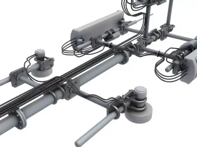 Rooftop Cell Phone Tower  3D model