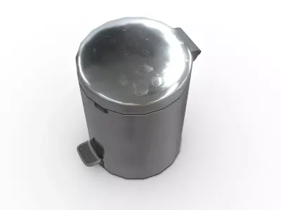 Trash Can Low-poly 3D model order