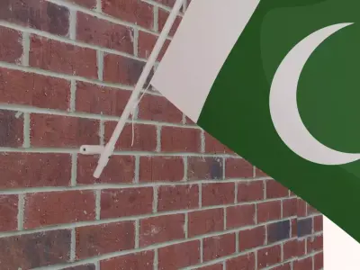 Islamic Republic of Pakistan flag 3D model