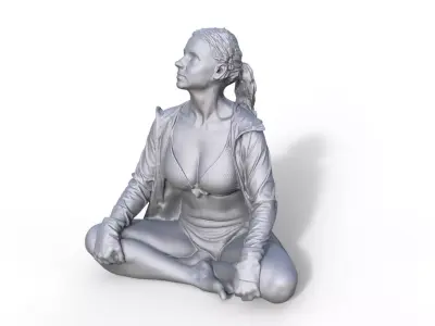 Girl for ship model diorama model railway RC 3D print model by haller3d