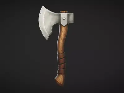 Metal Axe - Game Ready Weapon Low-poly 3D model