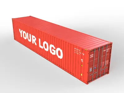 Generic container 40ft standard- PSD edit 3D model