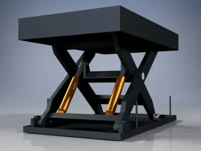 Hydraulic lifting table 3D model