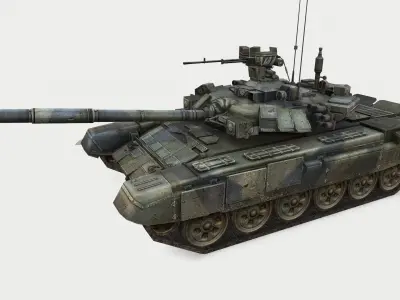 Tank T-90 Low-poly 3D model