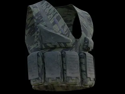 Combat Vest Tactical 3D Model Low-poly 3D model