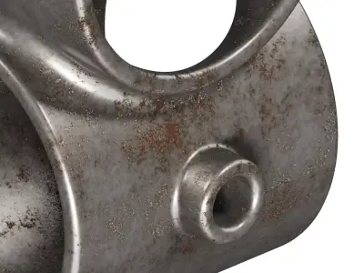 Rusty Crossover Pipe Fitting 3D model