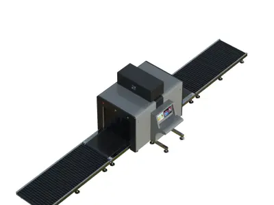 Airport Security X-ray Conveyer Low-poly 3D model