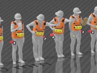 N Scale Remote Control Operators 3D print model
