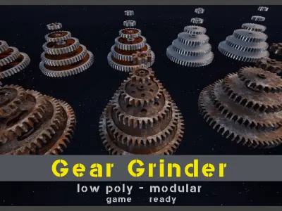 Gear Grinder Asset Pack Low-poly 3D model