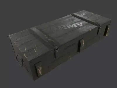 Army Weapon Crate Low-poly 3D model