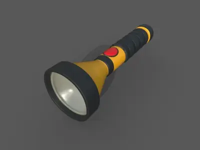 Flashlight Low-poly 3D model 19