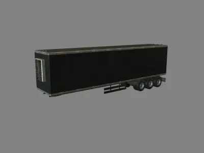 trailer cargo Low-poly 3D model