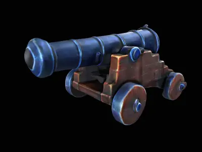 Cartoon Cannon 3D model purchase