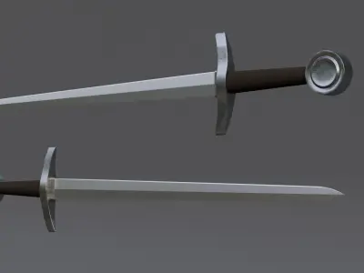 Medieval Sword Pack Low-poly 3D model