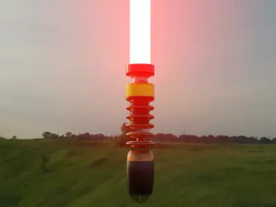 Red Custom Lightsaber  3D model
