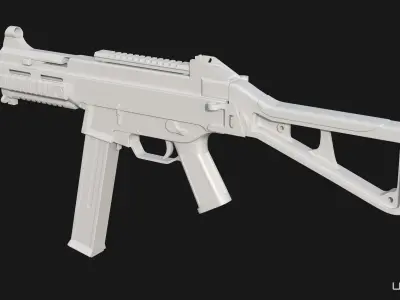 Gun UMP45 High-poly 3D model 3D model