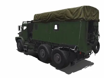 Army Truck Low-poly PBR Low-poly 3D model