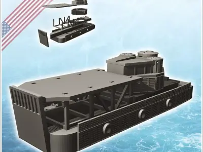 LMC-6 Armored Troop Carrier ATC LCM Tangos river boat - Modern W 3D print model