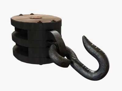 Restoration Hardware INDUSTRIAL CHAIN PULLEY 3D model