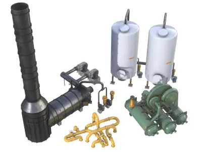 Industrial Installations Collection 3D Model Pack