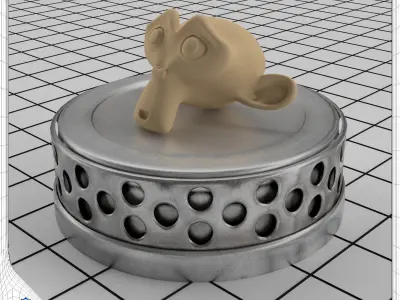 Metal Collar Display Stand Turntable 3D model